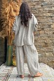 Kiti Paisley Damask Artist Smock Mocha